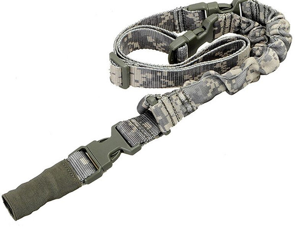 New tactical One 1 Single Point Sling Adjustable Bungee Strap ACU