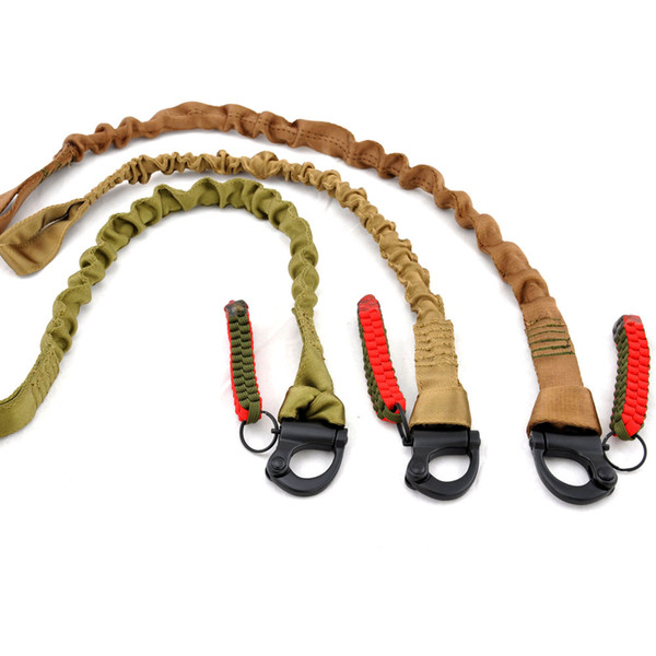 Multi functional CS Safety Lanyard Strap Sling Outdoor Hunting War Game Airsoft Safety Nylon Bungee Line Rope