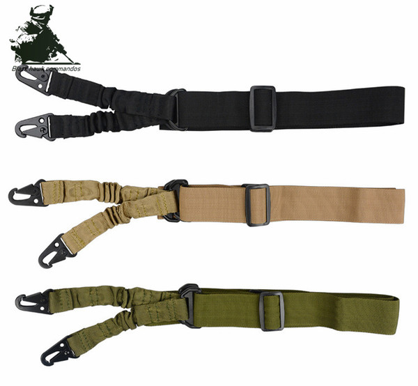 Wholesale Adjustable army Tactical Gun Sling Belt Single Point Mount Bungee Rifle Sling Kit Airsoft Strap Hunting