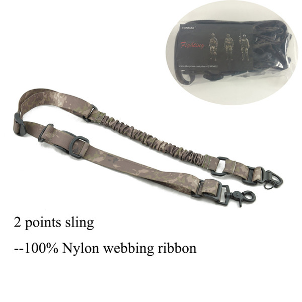 Two point tactical sling CS adjustable length Multi-function safety nylon Strap for outdoor hunting paintball shooting