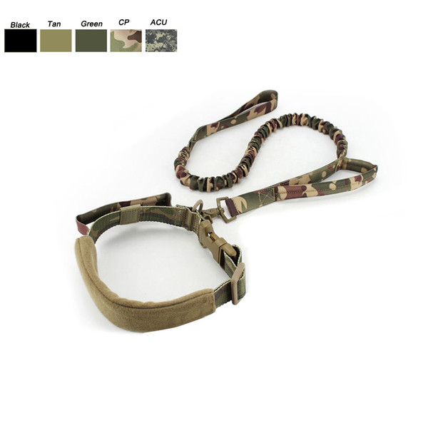 Outdoor Tactical Gear Camouflage Carrying Dog Elastic Rope Pet Dog Collar Dog Sling Set NO06-206