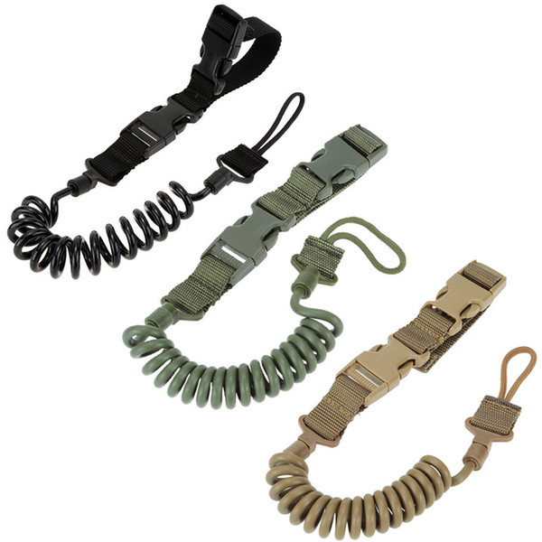 Outdoor Sports Army Hunting Shooting Paintball Gear Airsoft Strap Gun Lanyard Tactical Handgun Pistol Spring Lanyard Sling SO12-015