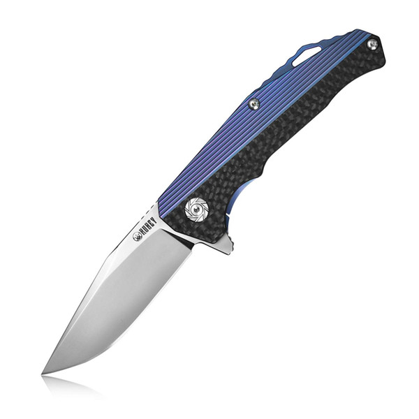 KUBEY KU200TC Flipper Folding Pocket Knife with Clip, 3.3