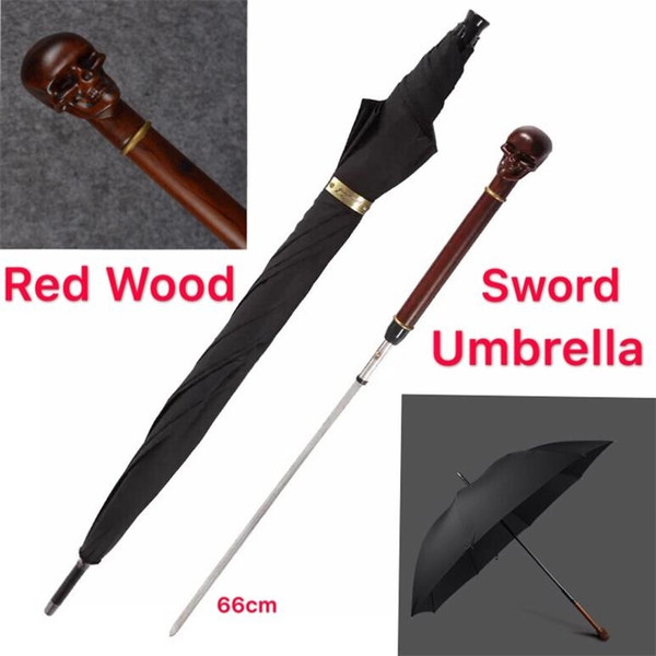 Sword Umbrella Redwood Buddha Head Long Handle Umbrella Men's Self-defense Sword Craft Personality Umbrella