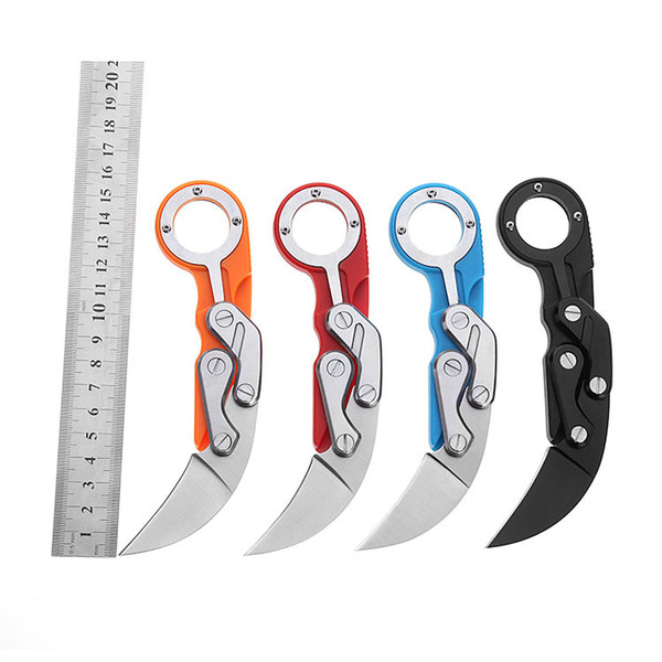 mechanical folding knife Karambit CS GO claw knife survival ring knife pocket tactical tools mini EDC tool