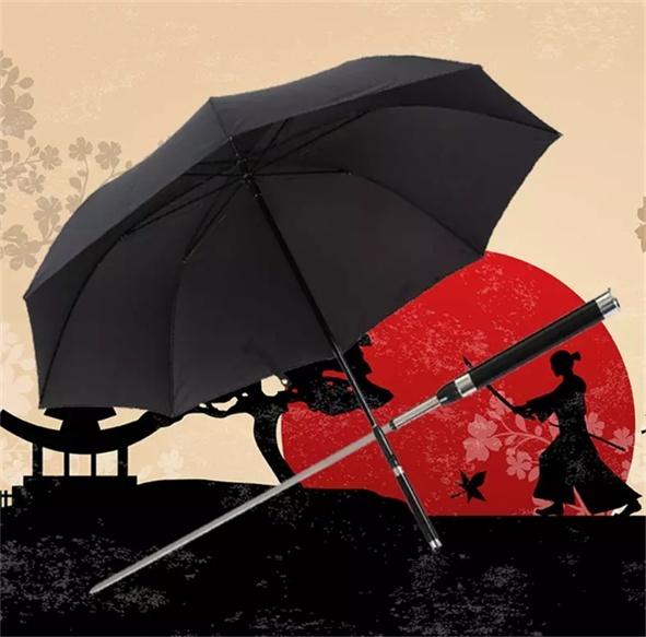 Handmade Straight Handle Sword Umbrella Self-defense Long Handle Umbrella Creative with Sword Personality Men's Umbrella Gift