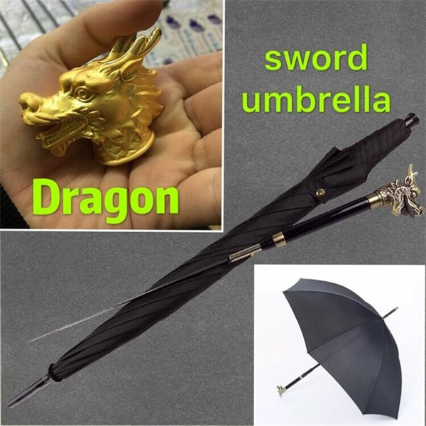 Leading Sword Umbrella Self-defense Long Handle Umbrella Creative with Sword Personality Men's Handmade Umbrella