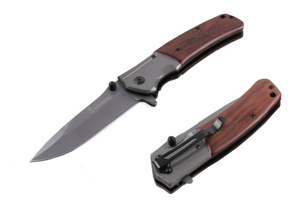 Outdoor gear Browning DA98 Folding Pocket Knife Tactical Rescue Assisted Fast-Open Wood Handle Camping Hunting Fishing Knives Tools P48Q F