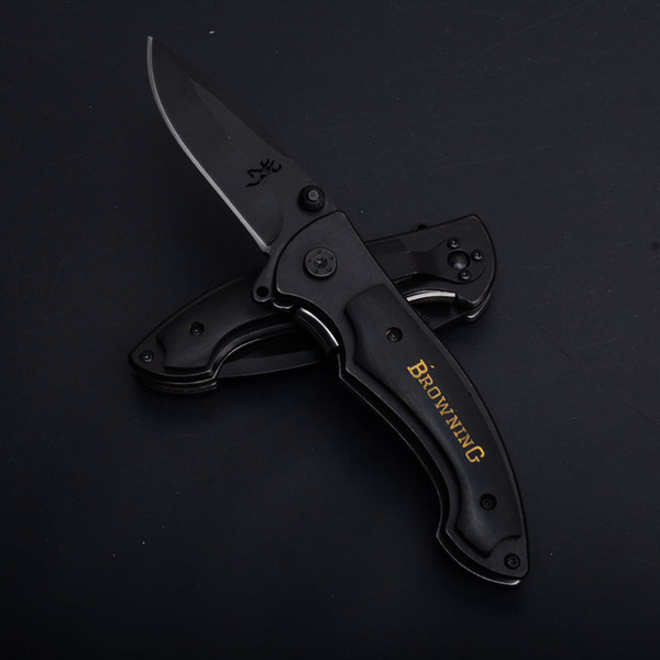 Camping Gear Browning 337 LM337 EDC Folder Folding Pocket Knife 440C Blade 57HRC Black Wood Handle Outdoor Survival Tactical Knives P468Q F