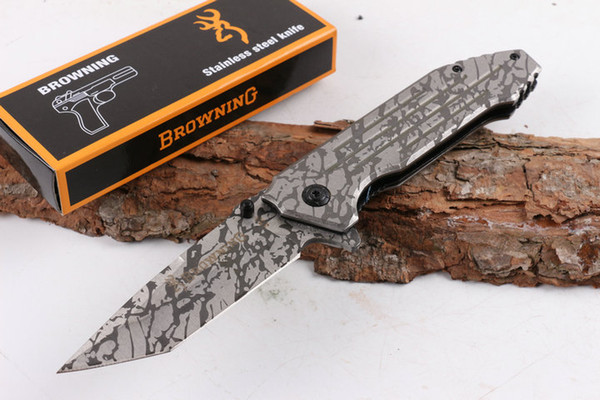 Browning 355 Tactical Folding Knife Tanto Point Outdoor Rescue Assisted Quick-Open EDC Camping Pocket Survival Gift Knives Hand Tools P57Q F