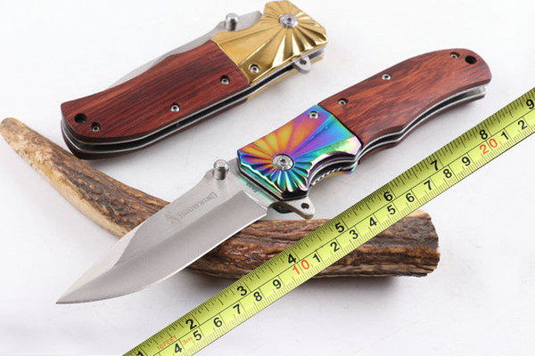 2019 Browning FA32 Folding Pocket Knife Tactical Rescue Assisted Quick-Open Wood Handle Camping Hiking Fishing Christmas Gift Knives P55Q F