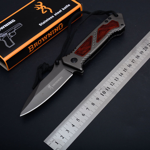 Browning DA53-2 Tactical Flipper Folding Pocket Knife 8Cr14Mov Blade Drop Point EDC Outdoor Survival gear Camping Hunting Knives P596R F