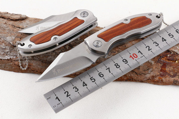 2019 Browning F113 Small Folder Folding Pocket Knife Wood Handle Camping EDC Tool Outdoor Survival Rescue Knives Xmas Gift For Men P50R F