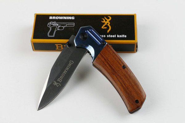 Browning F78 Tactical Flipper Folding Knife Rosewood Handle Titanium EDC Pocket Tool Fast Open Hunting Camping Knives Survival gear P75R F