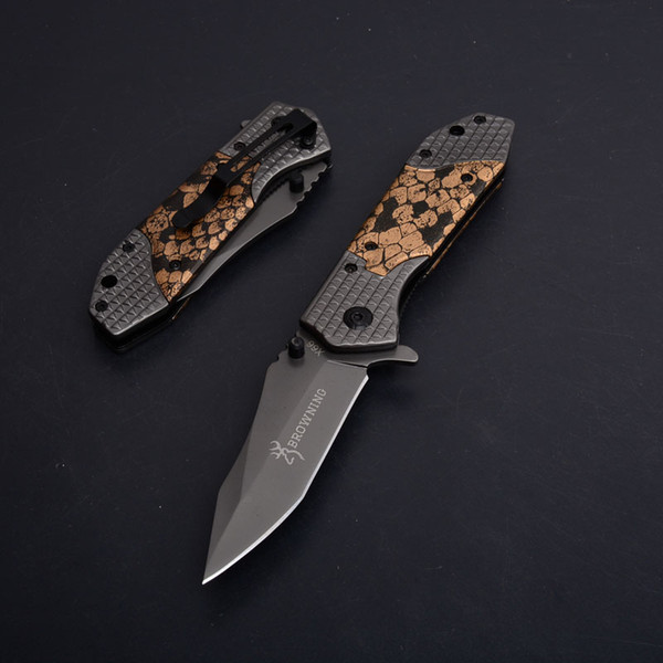 Browning X66 Tactical Flipper Folding Pocket Knife 5Cr15Mov 58HRC Tanto Point Blade EDC Survival Camping Tool Utility Keychain Knife P574R F