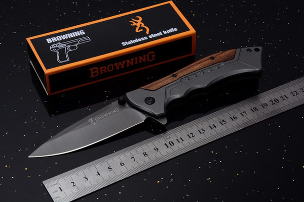 Browning FA24 Flipper Folding Pocket Knife EDC Tactical Rescue Assisted Quick-Open Titanium Outdoor Camping gear Christmas Gift Knives P68F