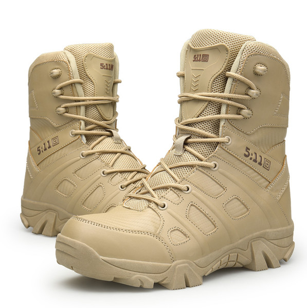 Outdoor Hiking Shoes Men's Desert High-top Tactical Boots Men Combat Army Boots Militares Sapatos Masculino free shopping