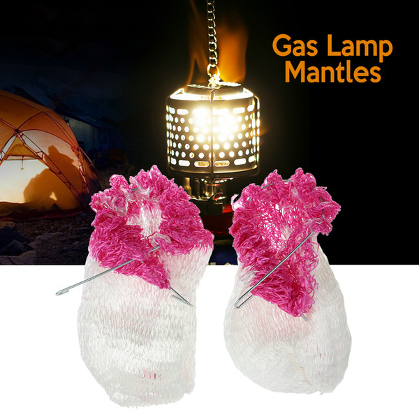 2018 2pcs Outdoor Camping Light Lamp Lantern Mantles Lampwick Tent Camping Gas Lantern Mantles Lamp Cover Gauze Inverted Mantles