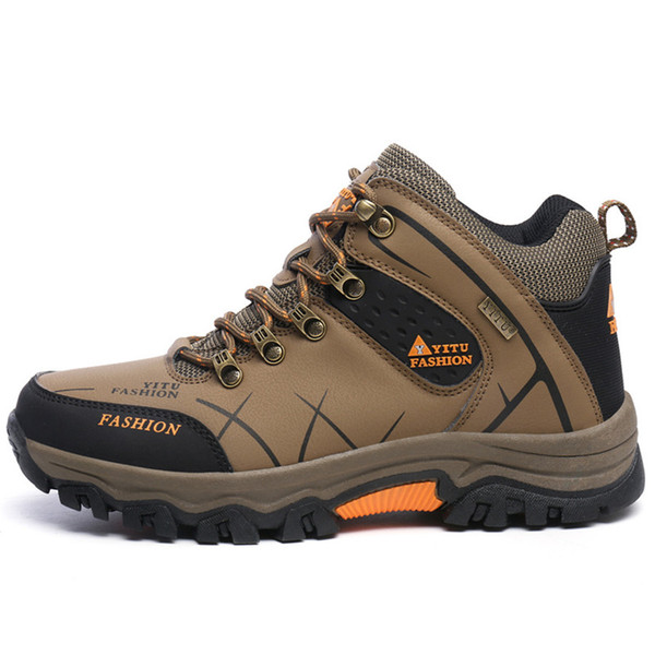 Fashion Men High Climbing Shoes Outdoor Wear Autumn Off-road Slip Wear Resistant Hiking Casual Men's Shoes