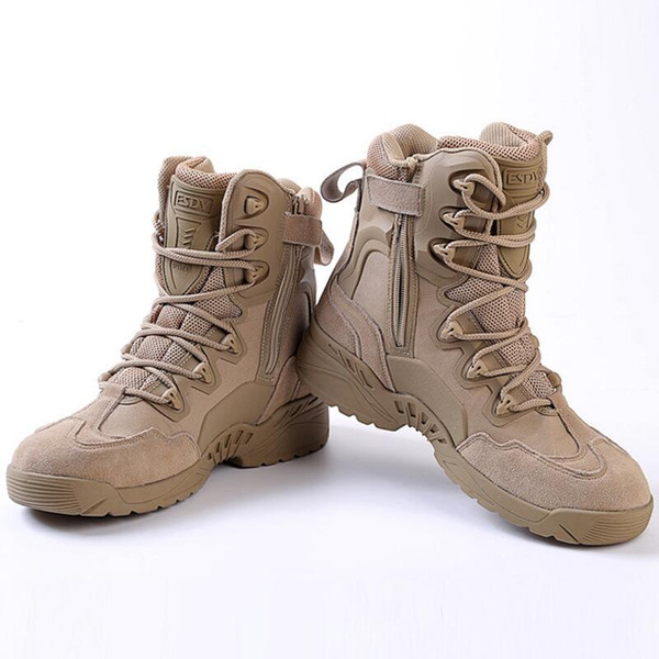 2017 Mens Tactical Boots Breathable Outdoor Hiking Shoes Rock Climbing Camping Sports Shoes For Men Black Khaki Free Shipping