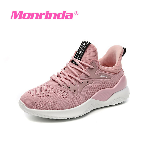 Breathable Running Shoes Pink Basket Femme Fneakers Women Lightweight Summer Lady Sport Shoes Comfortable Gym Walking Sapatos C19022101