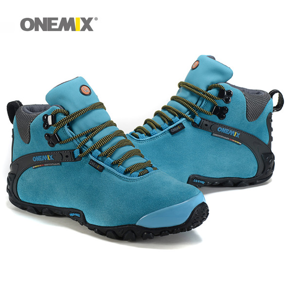 New Autumn Winter Onemix Women's Anti Slip Outdoor Sport Shoes And Wool Lining Women Hiking Shoes Boots Warm Trekking Shoes