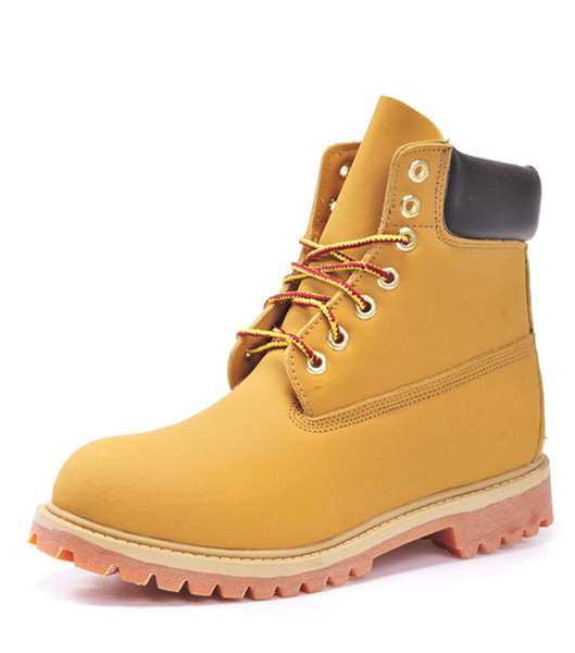 Men women 10061 outdoor high gang hiking climbing snow boots leather waterproof classic yellow shoes tactical shoes Tooling boot EUR36-47