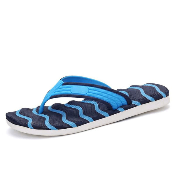 Summer Casual Men's Flip Flops Flat Sandals Shoes For Men Striped Flip Flops Beach Sandals Shoes Man Outside Shoes