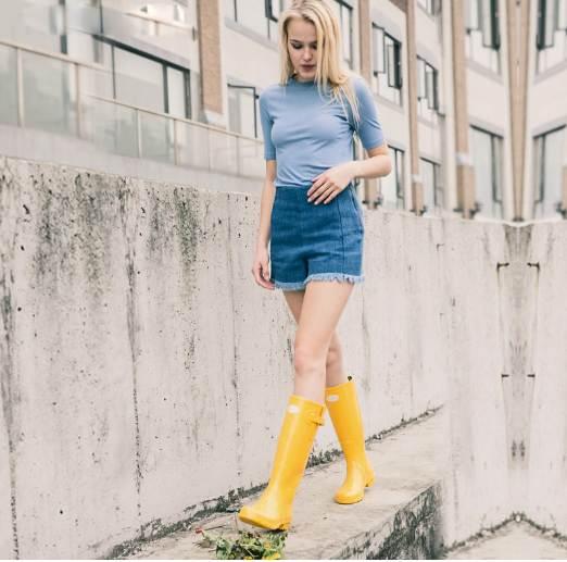 Hellozebra Women Rain Boots England Light knee High Rain Boots Women Candy Color Water Shoes Fall Boots Women Rubber