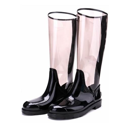 TONGPU Sharon Women's Rain Boots Transparent New Design ECO-PVC Back Zipper 154-551