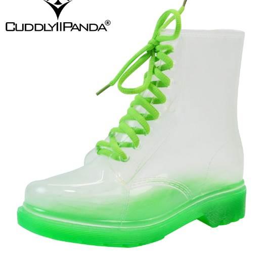 New Arrival 14 Colors Transparent Rain Boots Women Waterproof Martin Boots Water Jelly Shoes Botas Feminina Zapatos Mujer