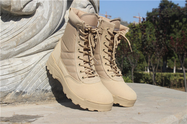 Outdoor western desert yellow men ankle shoes tactical army