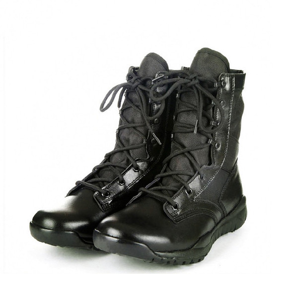 Ultralight combat outdoor summer special forces breathable lace-up black mans high-top ankle shoes