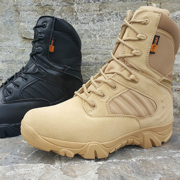 Brand Tactical Boots Desert Combat Outdoor Army Hiking shoes Travel Botas Shoes Leather Autumn Men Ankle Boots