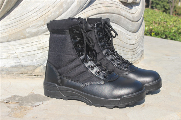 Outdoor training special soldier ankle tactical boots army leather men