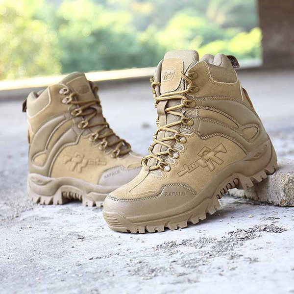 2019 new tactical boots desert special police American combat boots outdoor shoes breathable wear boots hiking four-color shipping