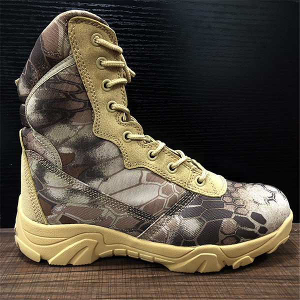 Mens Tactical Boots Leather Waterproof Combat Army Duty Work Boots Outdoor Hiking Training Shoes Travel Camping Botas Male Ankle Boots