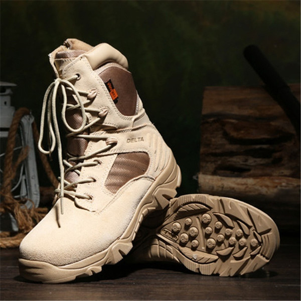 Brand Tactical Boots Desert Combat Outdoor Army Hiking shoes Travel Botas Shoes Leather Autumn Mens Ankle Boots