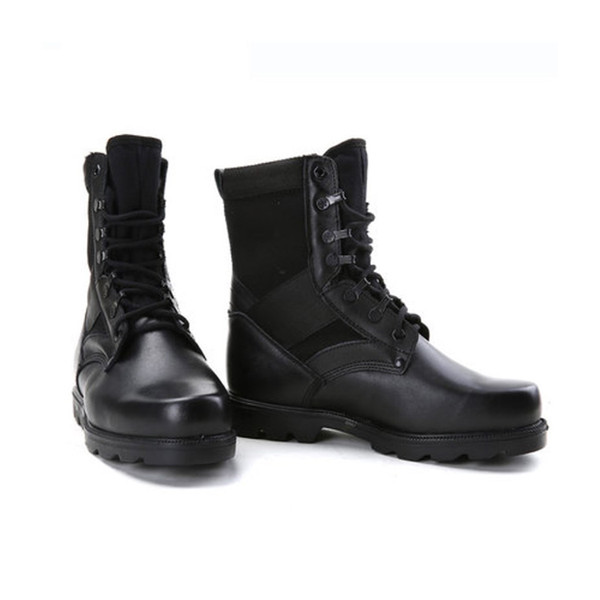 Cold resistant combat special forces lace-up black high ankle shoes for men