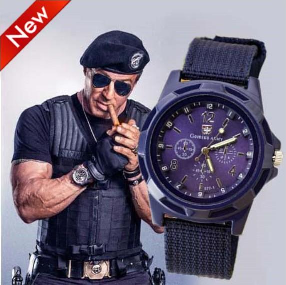 Gemius Army Mens Watches Army Racing Force Mens Sport For Men Fabric Band Knight Watch Sports Canvas Gemius army Watches for Gift