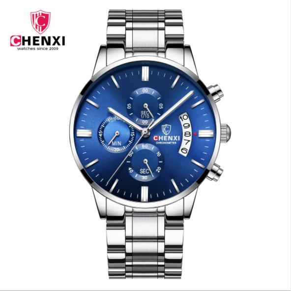 CHENXI Dawn promotion wholesale new multi-function watch calendar luminous waterproof men's business watch steel belt table 907