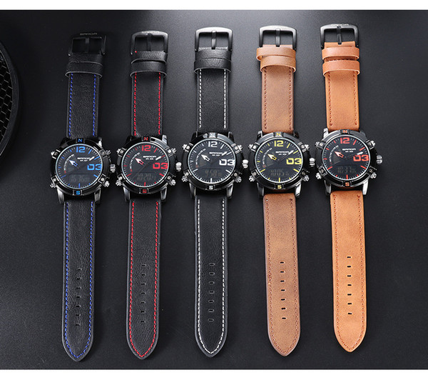 2018 Sanda New Sports Watch Male Students Junior High School Outdoor Waterproof Watch Tactics Teenagers Electronics