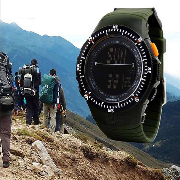 Men Sports Watches Tactical Hunting Watch Wristwatches Man Quartz Clock LED Digital Waterproof Travel Kits