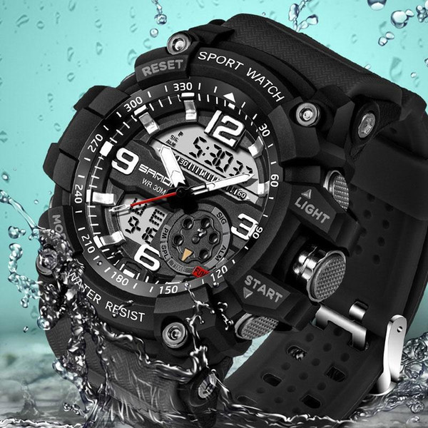 Men Fashion Analog Quartz Dual Display Watches Top Brand Luxury Famous LED Digital Electronic Wrist Watch Male Clock for Man Reloj Masculino