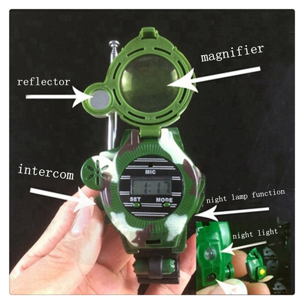 High Quality Outdoor Watches Children Parent Watches ChildrenToy Walkie Talkie Outdoor Intercom Two Way Radio Camouflage Watches Free DHL