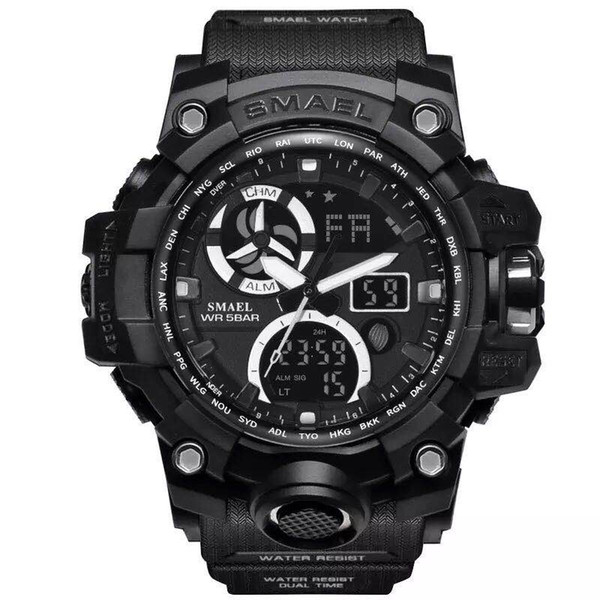 Smyr new watch outdoor sports watch waterproof double display luminous multi-function men's camouflage electronic watchfree shipping