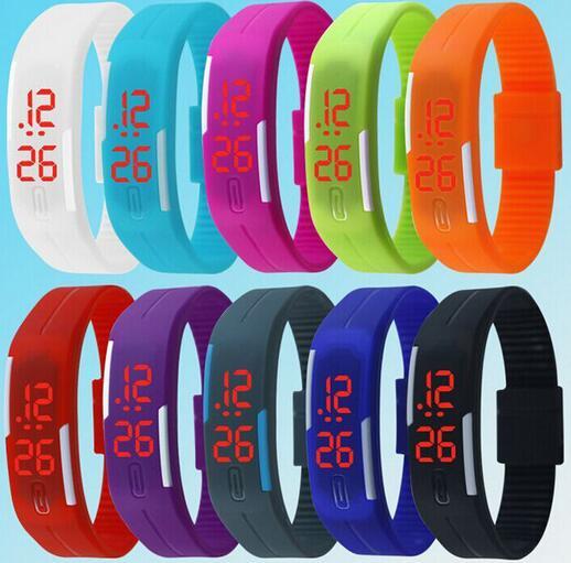 Fashion SPORTS BRACELET LED Watch Silicone Electronic Digital Watches Wrist Watch Tactical Gear Birthday Christmas Gifts