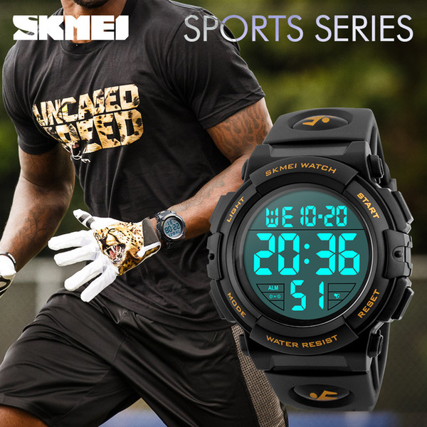 Skmei Brand Luxury 1258 Army Luminous Digital Clock Alarm Men Fashion Outdoor 50m Waterproof Sports Silicone Led Watch