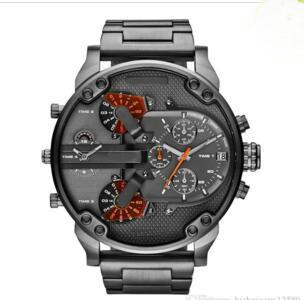 2018 Sports Mens Watches Big Dial Display Top Brand Luxury watch Quartz Watch Steel Band 7333 Fashion Wristwatches For Men 7315