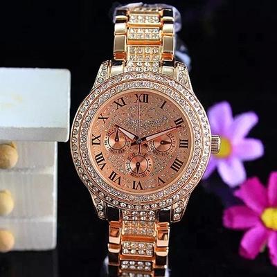 Luxury Watches for Womens Diamonds Quartz Watches Brand Date 3 Eyes Women Bracelet Ladies Designer Wrist watches 3 Colors